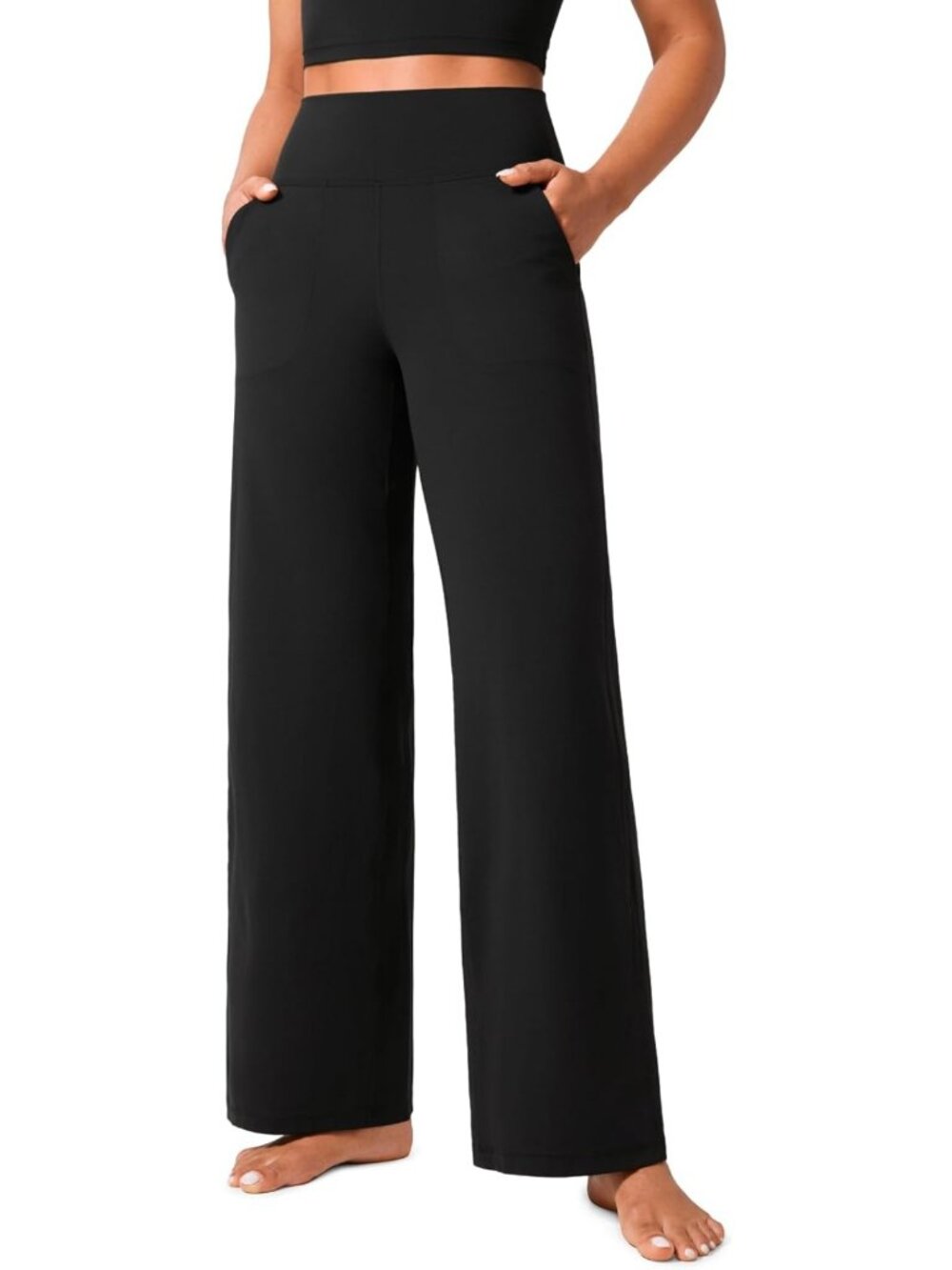 Butterlift Wide Leg Yoga Pants with Pockets - 29"/31"/33" Lengths, Comfortable